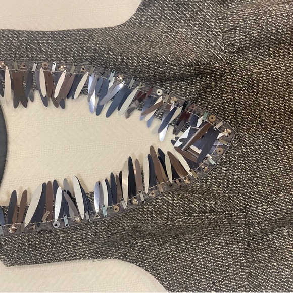 Anna Sui for Target dress, gray with metallic detail at neck, size medium - Picture 3 of 3